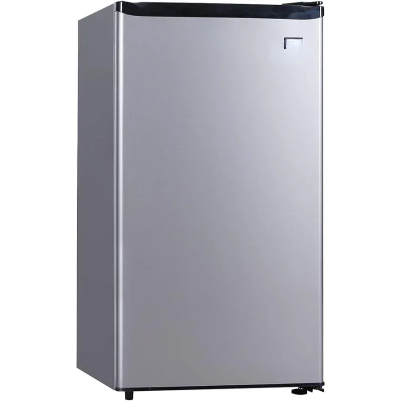 Mini Refrigerator, Compact Freezer Compartment, Adjustable Thermostat Control, Reversible Door, Ideal Fridge for Dorm, Office