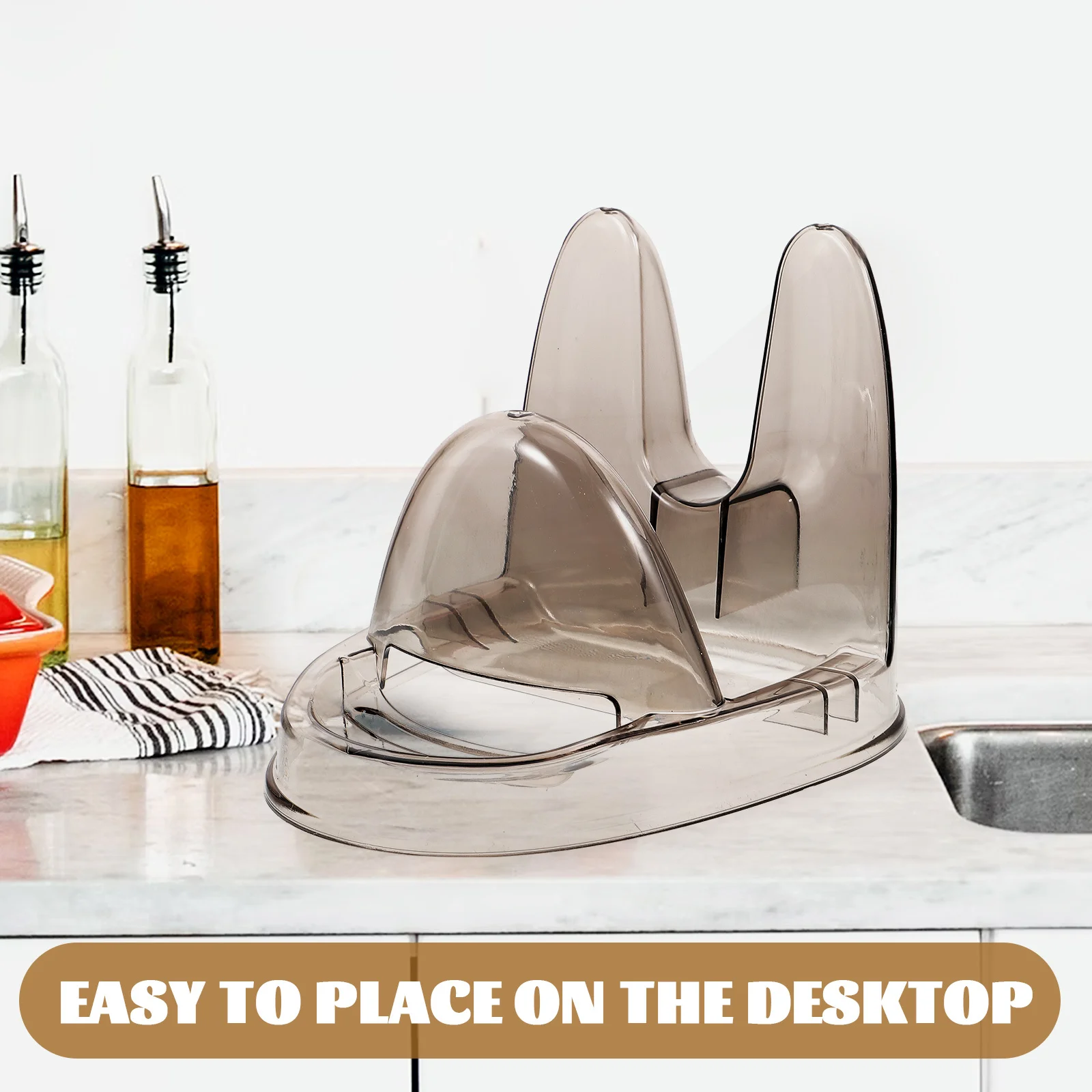 

Kitchen Storage Rack Pot Lid Holder For Countertop Cooking Utensil Organizer Spoon Rest Ladle Holder Spatula Stand Pan Lid