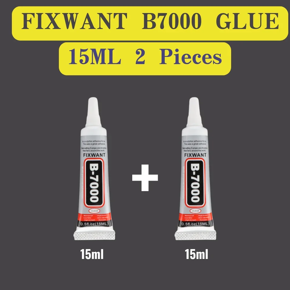 Klarer B-7000 und schwarzer T-7000-Klebstoff, 15 ml/50 ml/110 ml, Schmuckhandwerk, wasserfester, schnell trocknender Harzkleber, Handy-Bildschirm-Reparaturkleber
