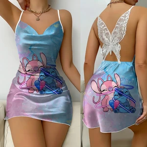 Casual jersey with female butterfly print, U -pajama, backless pajamas, point suspension, sexy fashion, summer 10 Main Sales Butterfly Dress - №3