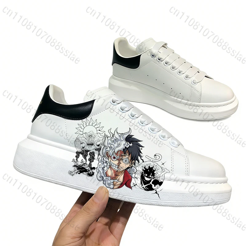 

Повседневная обувь ONE PIECE Luffy с крутым принтом для взрослых, студентов и подростков, легкая, дышащая, удобная, легко надеваемая, в подарок