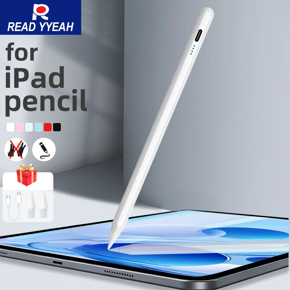 

Активный стилус READYYEAH для iPad с функцией Palm Rejection, аксессуары для iPad Pen 2022 2021 2020 2019 2018 Pro Air Mini Stylus