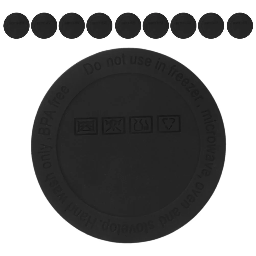 

10 Pcs Thermal Coaster Car Non Slip Dash Mat Heat Protection Silica Gel Espresso Cup Non-slip