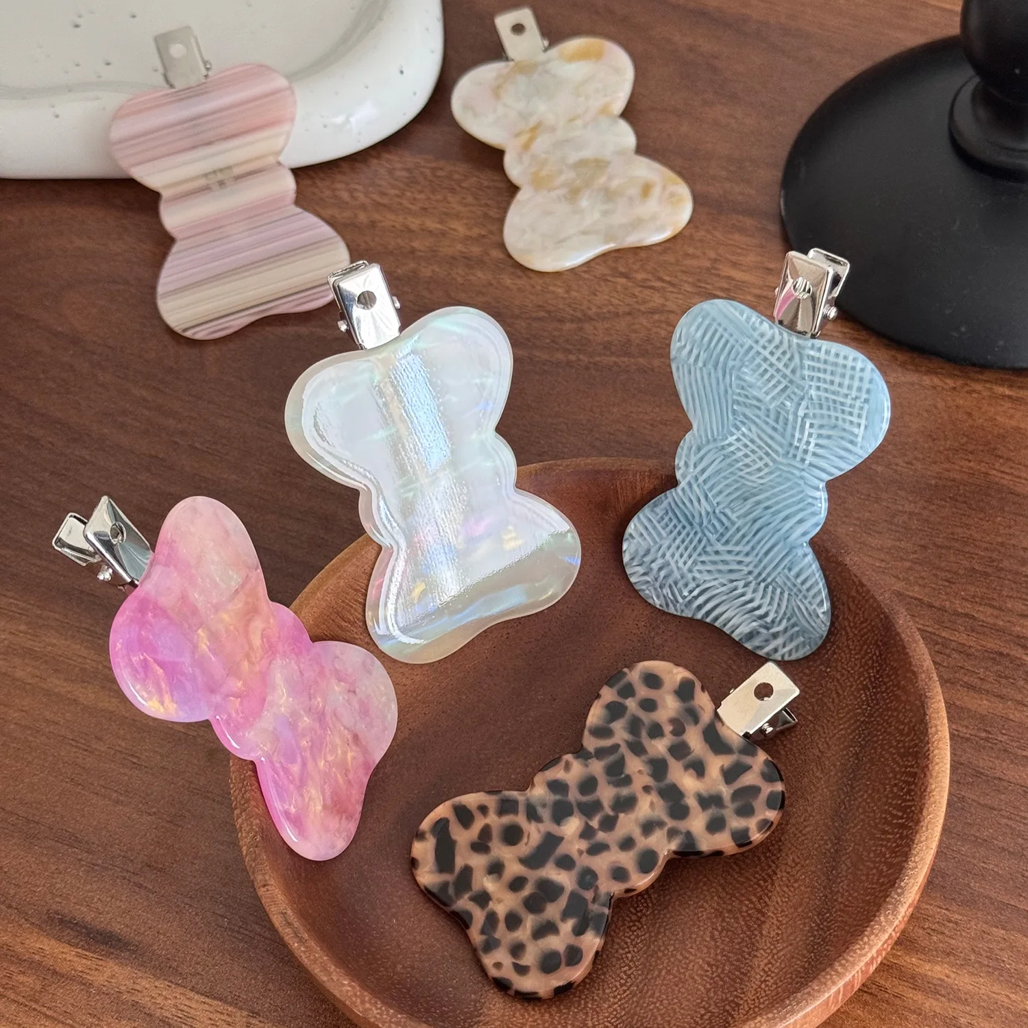 

Dowell Fashion Wholesale Cute Bow-Knot Small Acetate Hair Clips Acetate Hair Accessory