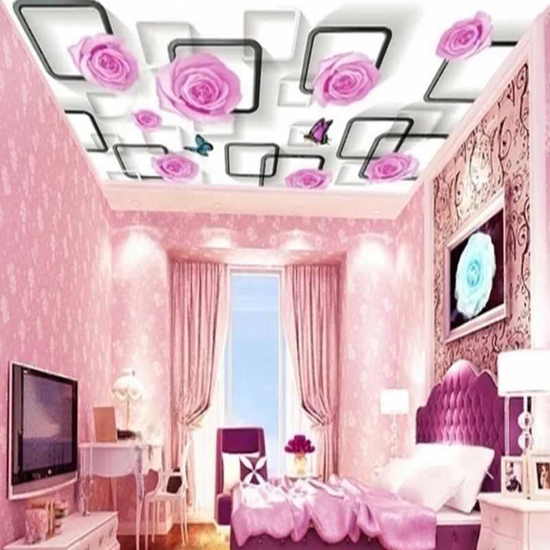 MU8428 Photo Wallpaper Pastoral Feather Floral Flowers Wall Art Mural Wall Paper Living Room TV Background Bedroom Home Decor