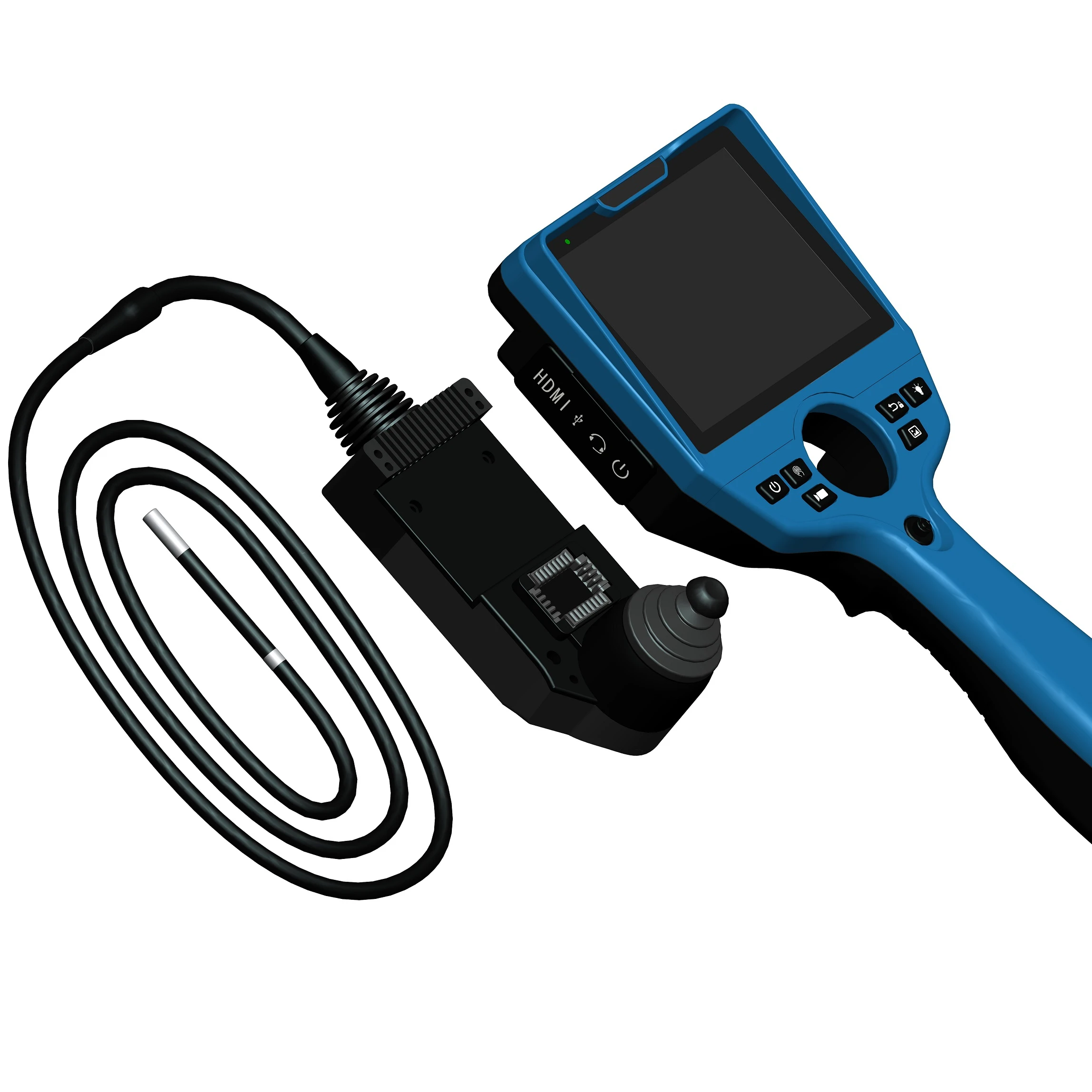 Flexible Industrial Videoscope Borescope Inspection Camera with 5.2'' Touch Screen Waterproof IP67 Photo Editing Function