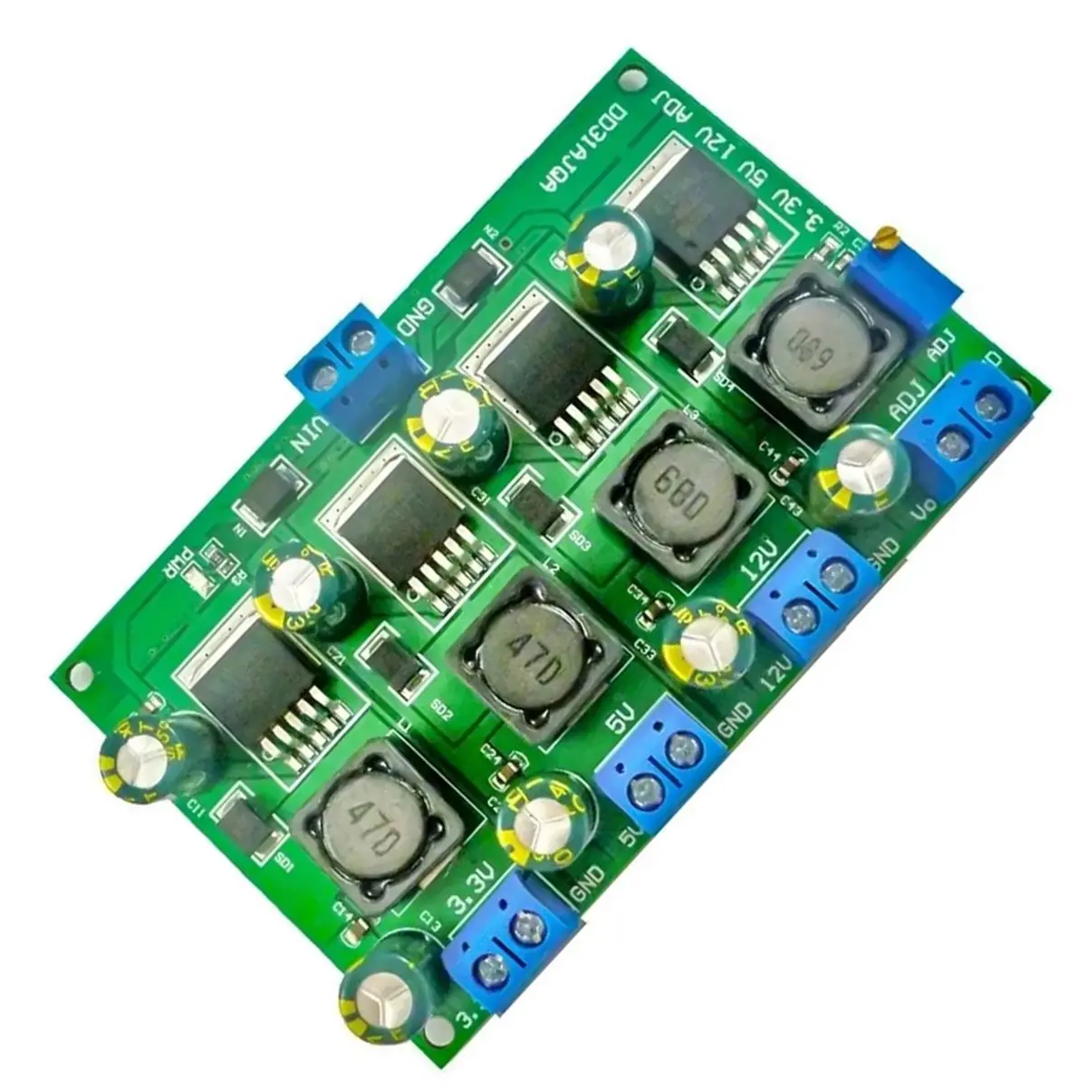 3A 4 Channels Multiple Switching Power Supply Module 3.3V 5V 12V ADJ Adjustable Output Step-Down Converter Board