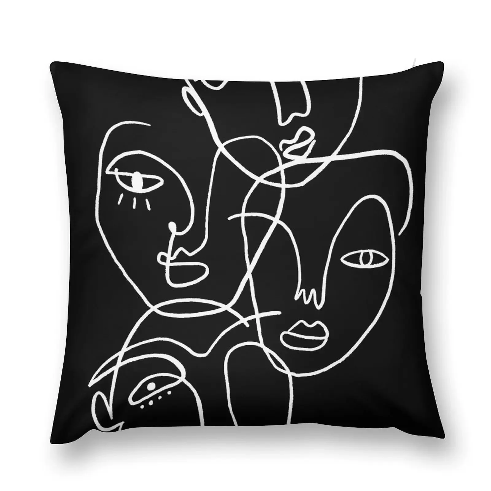 

Abstract Faces Throw Pillow christmas decorations for home 2025 Bed pillowcases pillow