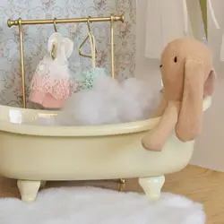 1:12 Miniature Metal Bathtub Dollhouse Furniture Bathroom Bathtub Toys for Bjd Ob11 Mini Doll