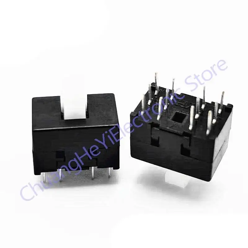 10Pcs DC30V/0.1A Multifunctional Mini Switch Double Row 12 pins self-locking 8.5x8.5x13mm Square Head Black Dual Control Button