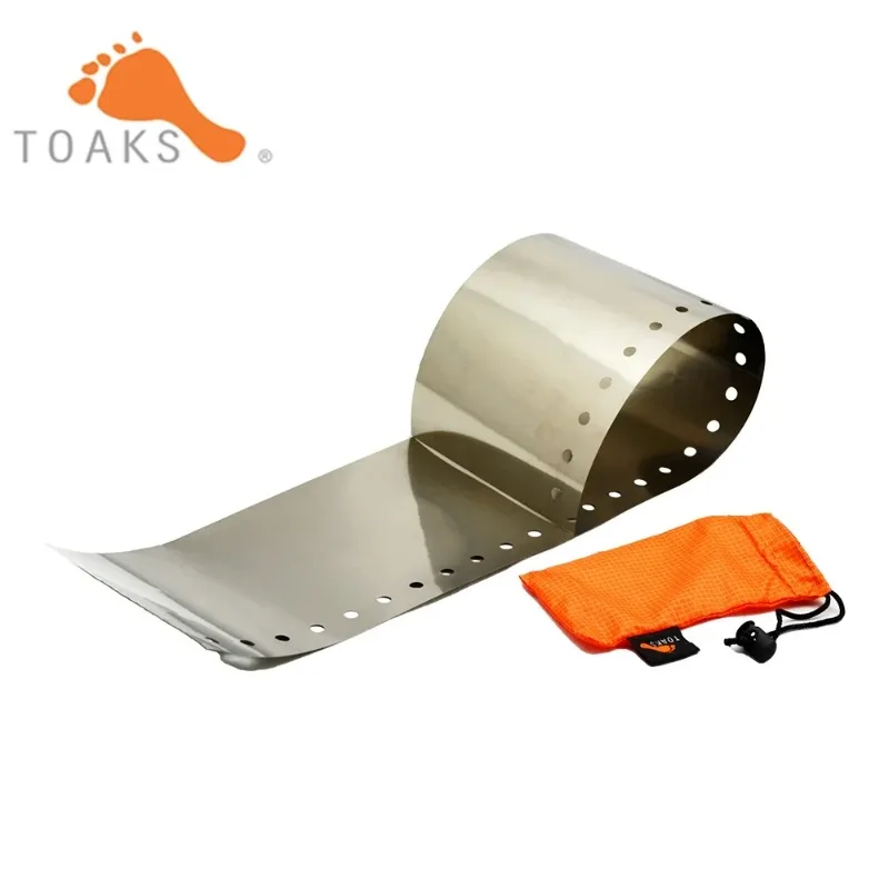 TOAKS Parabrisas de titanio, protector contra el viento para estufa ultraligero WSC-01, peso ligero a prueba de viento para accesorios de picnic