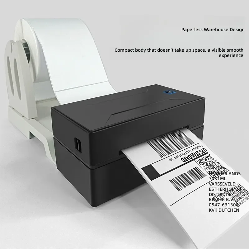 Portable Bluetooth Thermal Label Printer Wireless Barcode Sticker Maker For Express Shipping Computer Mobile Phone Office Use