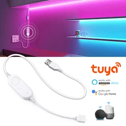 Tuya RGB LED Strip Connector USB DC5V Wifi Led Controller Dimmer Smart Home Voice Control Swtich for Alexa Google Assitant Home