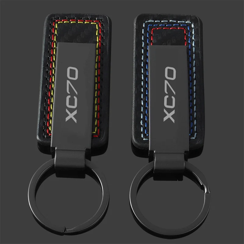 سبيكة سيارة المفاتيح كيرينغ التصميم لفولفو XC70 شعار XC60 XC90 S60 S90 V40 V70 سلسلة مفاتيح حلقة مشبك قلادة هدية اكسسوارات