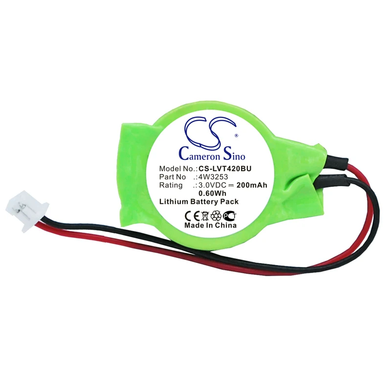 

CMOS BIOS Backup Battery for Lenovo ThinkPad T400 T400s - 3.0V 200mAh Lithium RTC Battery Replacement