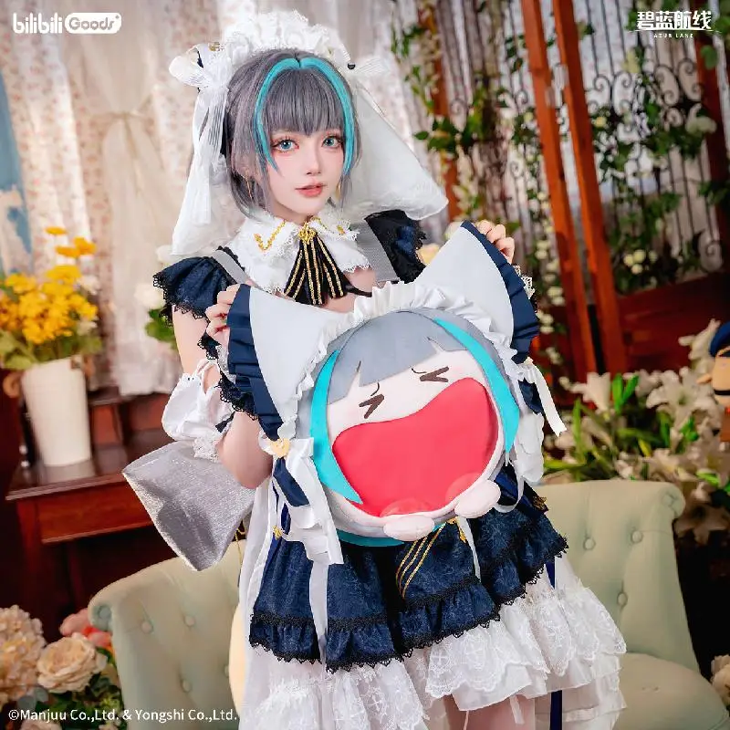 公式 HMS チェシャーぬいぐるみ Itabag アズールレーンかわいいバックパックショルダーバッグコスプレクロスボディバッグスクールバッグ女性への誕生日プレゼント