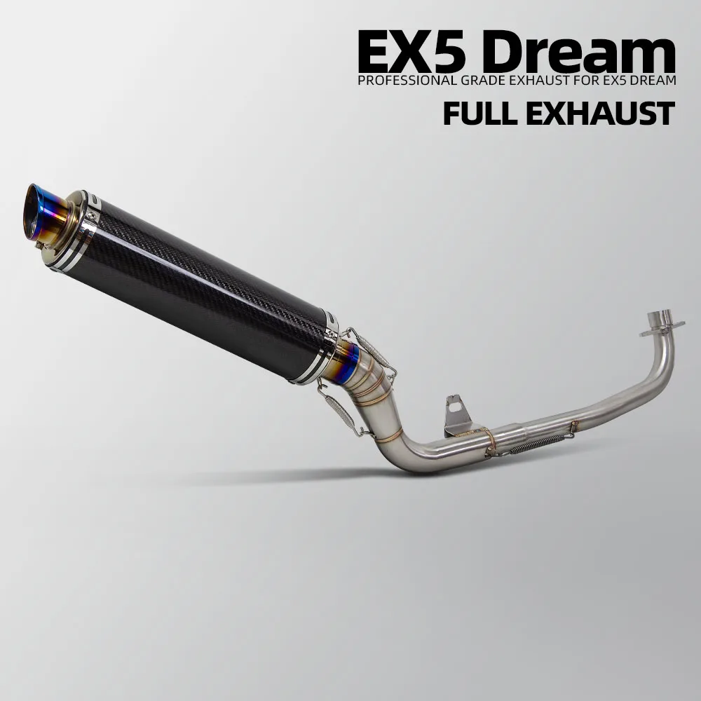 

Motorcycle Full Exhaust System Headers Line Pipe Escape Moto Exhausts Kit Manifold Muffler With DB Killer For Honda EX5 Deram