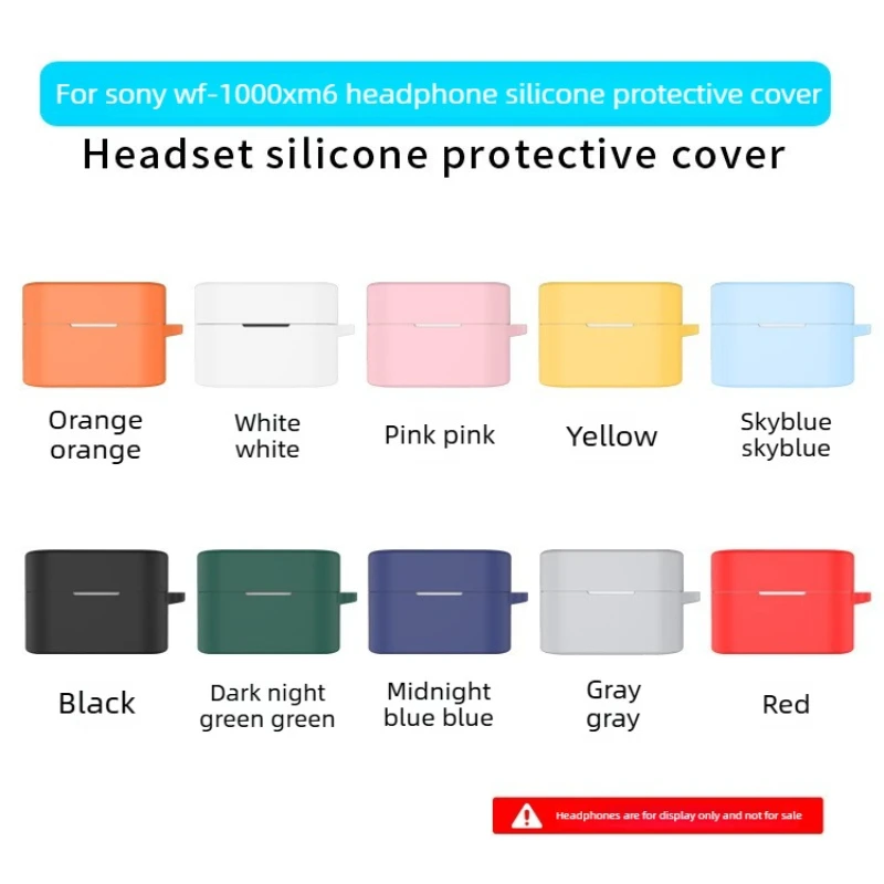 

Protective Silicone Case with Lock Buckle ，for Sony WF-1000XM6 2026 TWS Wireless Earbuds