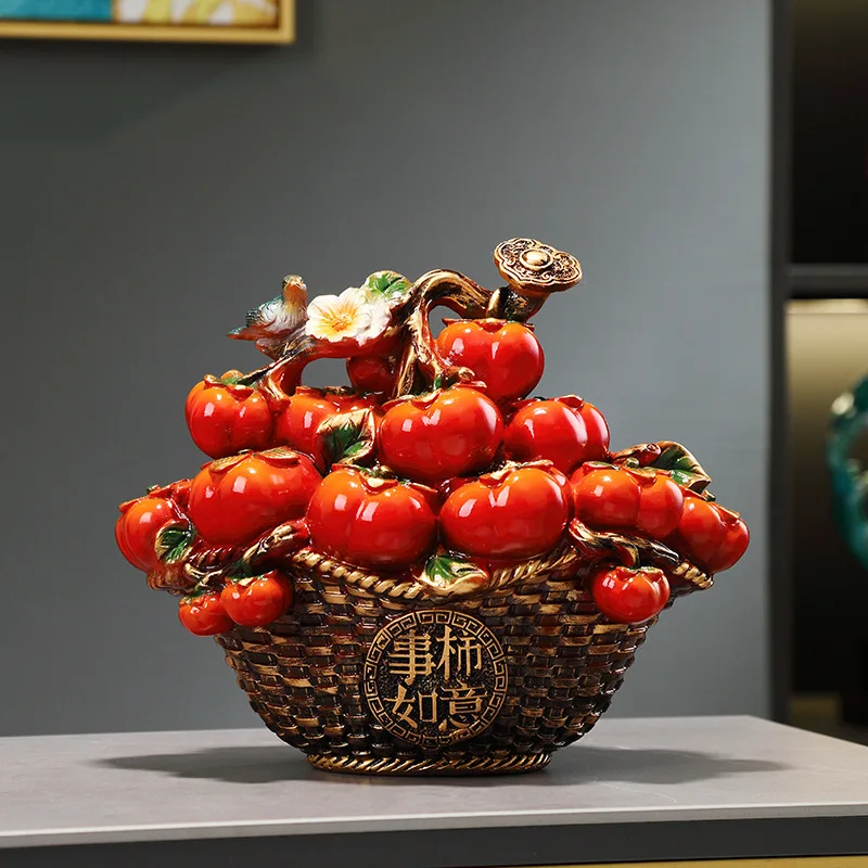 House warming persimmon ruyi persimmon ornament living room entrance wine cabinet TV cabinet housewarming new home decoration