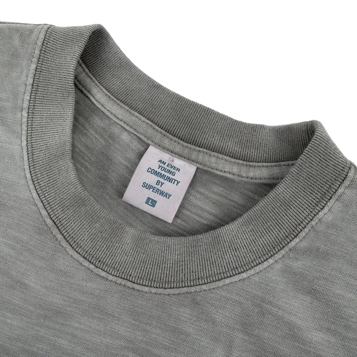 SUPER WAY New Bamboo Cotton Gradient American Retro Letter Printed Round Neck Short Sleeve T-Shirt for Men F557