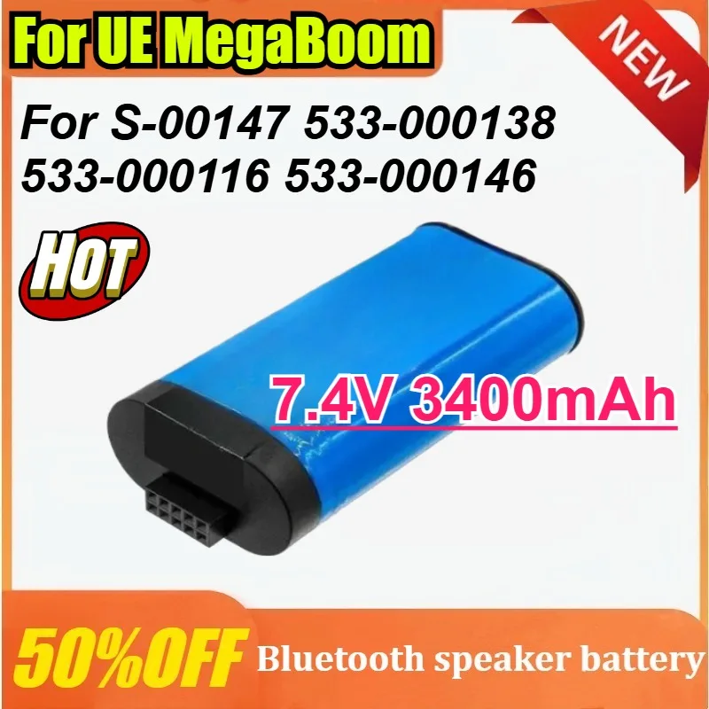 

New for Logitech UE MegaBoom S-00147 533-000138 533-000116 533-000146 7.4V 3400mAh Bluetooth Audio Battery