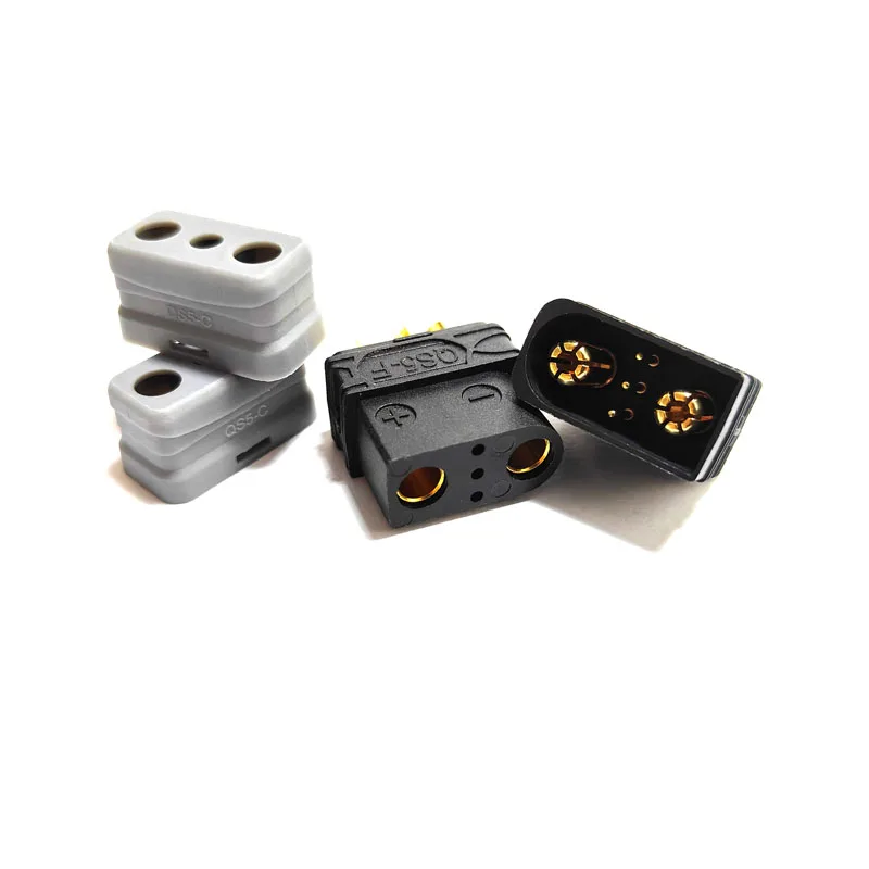 60A QS5 Lithium Battery Connector with Signal Pin High Current Male Female Power Plug Anti-spark Battery Plug for Aircraft Model