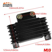 Radiador de aceite Universal para motocicleta, accesorios de aluminio para KTM, Honda, Yamaha, Dirt Pit Bike, 125cc-250cc, M8, M10