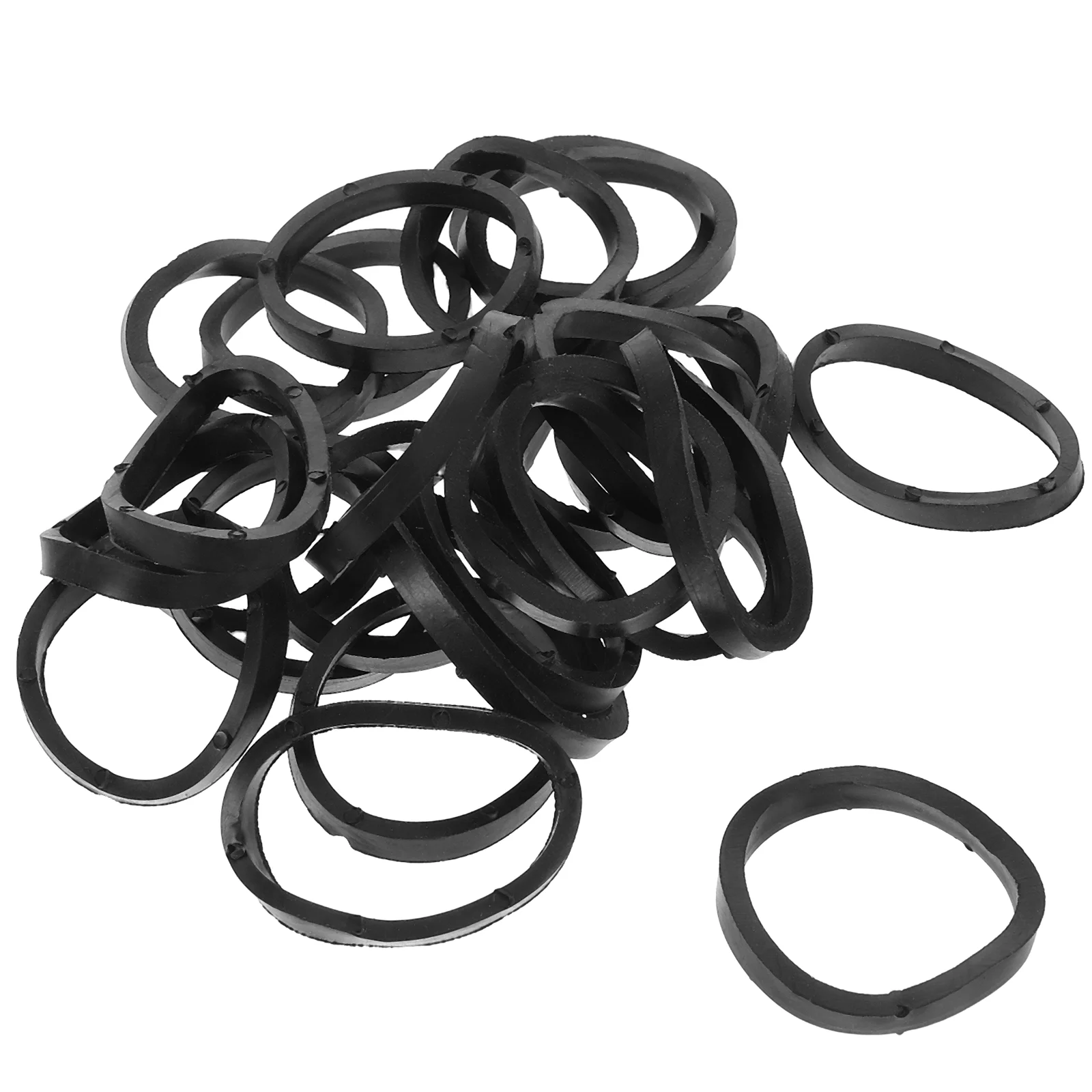 50pcs Dumbbell Collars Rubber Washer Replacement Flat Non Spinning Stoppers For Barbell Lock Screw Nut Dumbbell Handles