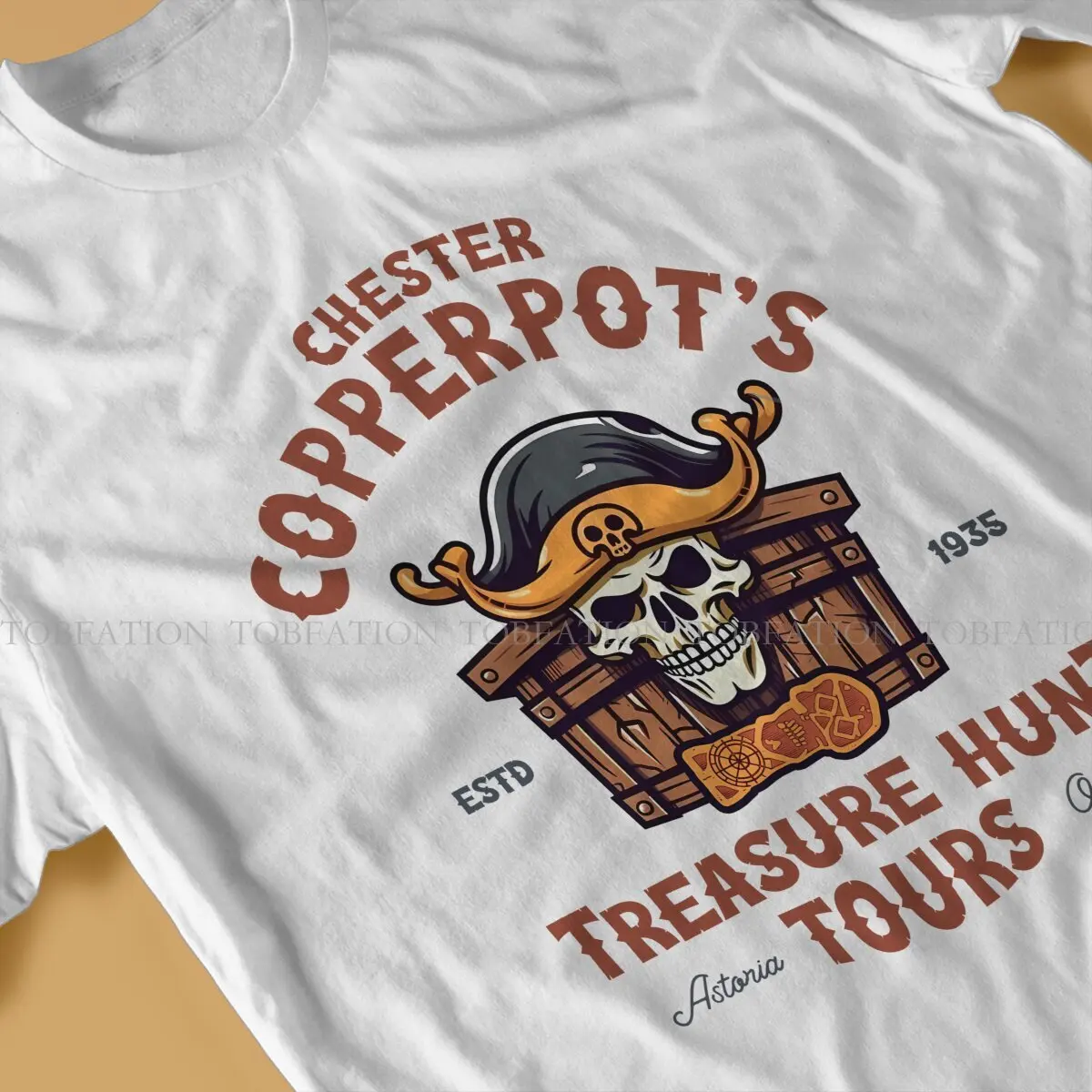 Chester Copperpot\'s Treasure Hunt Tours Style TShirt The Goonies Movie 100% Cotton Creative Gift Clothes  T Shirt Stuff Ofertas
