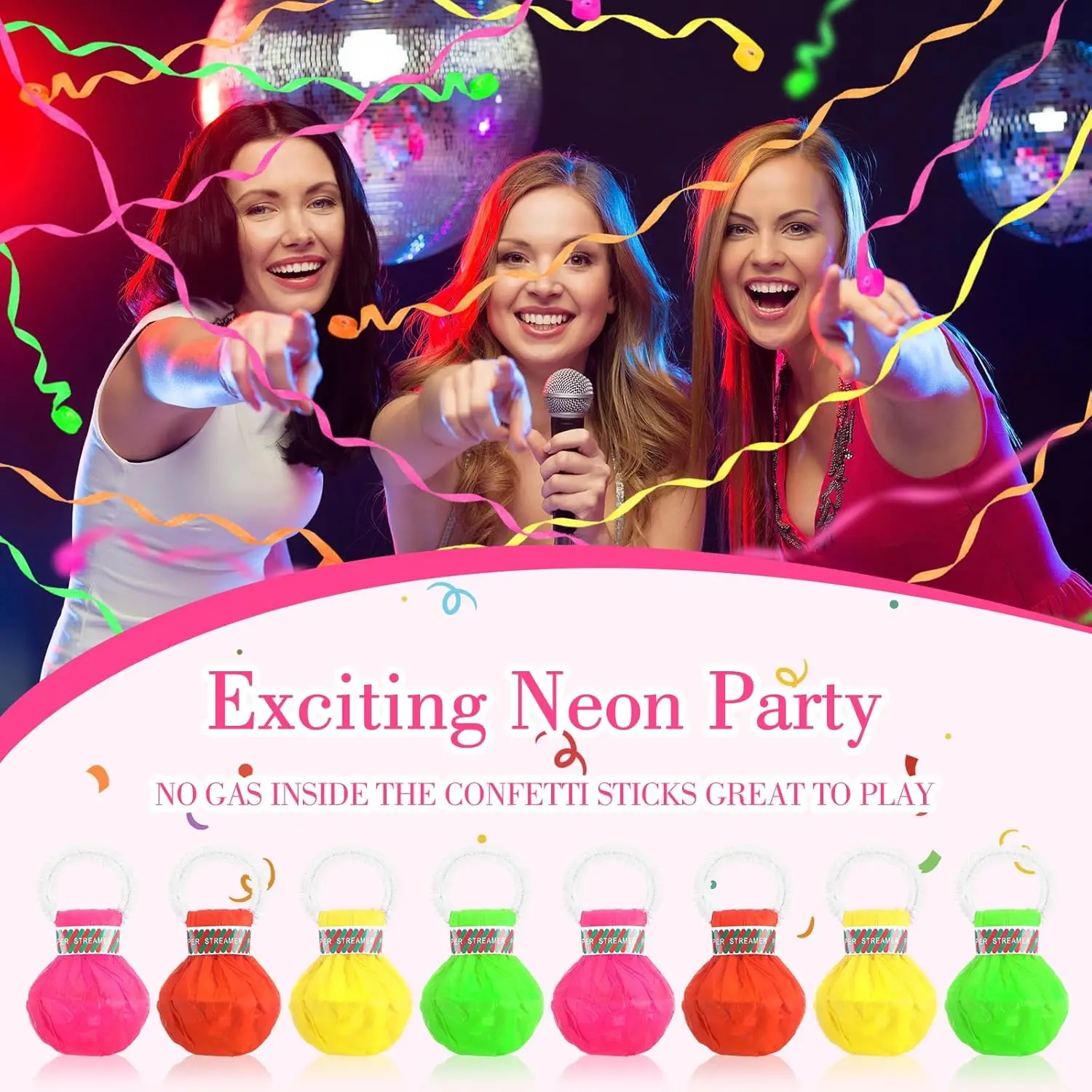 5/10 Uds. De confeti Poppers coloridos para lanzar a mano, serpentinas Poppers, galletas de papel sin desorden para suministros de fiesta de cumpleaños y boda