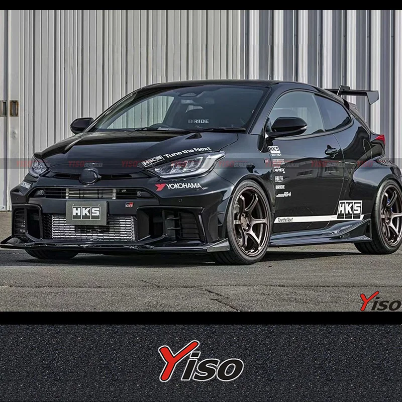 

Подходит для новой версии YARIS GR, модифицированный карбоновый передний сплиттер HKS, боковые юбки, задний спойлер YARIS, спойлер на крышку багажника.