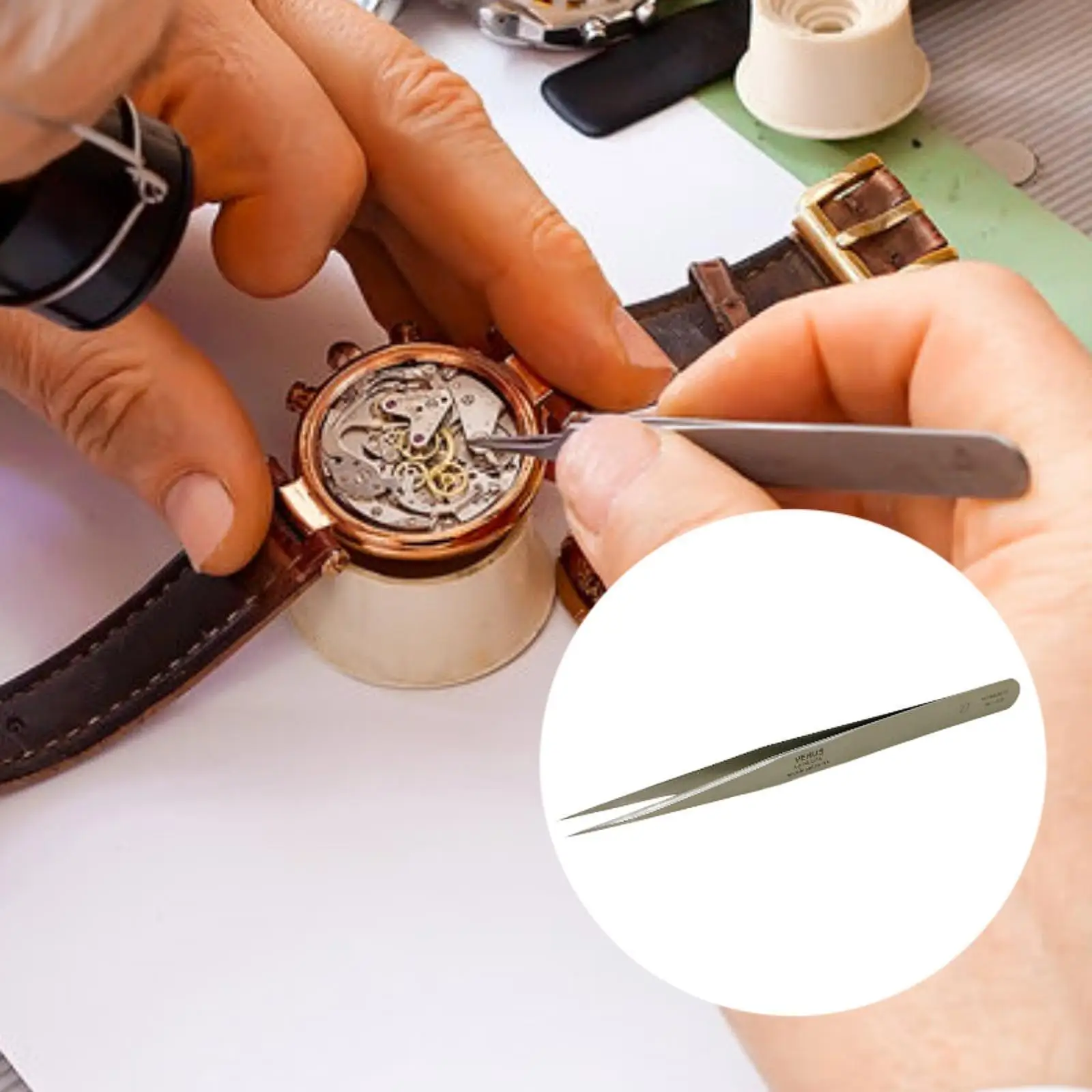 

Precision Tweezer Professional Accessories Watchmakers Pointed Tweezers