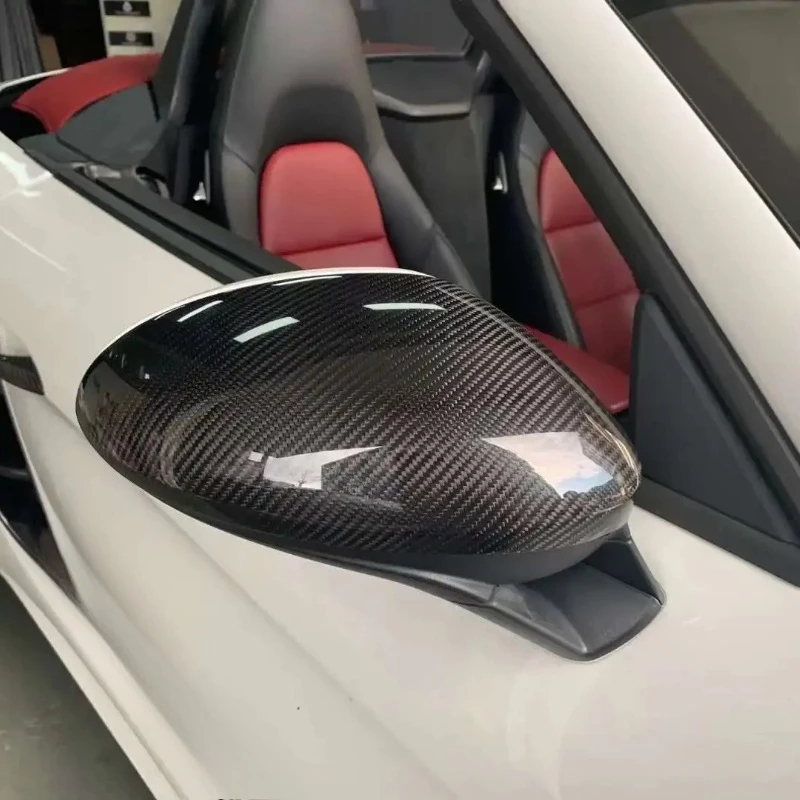 

For Porsche 982 Cayman 718 Real Dry Carbon Fiber 2016-2022 Exterior Decoration Rearview Mirror Cover Modification Accessories