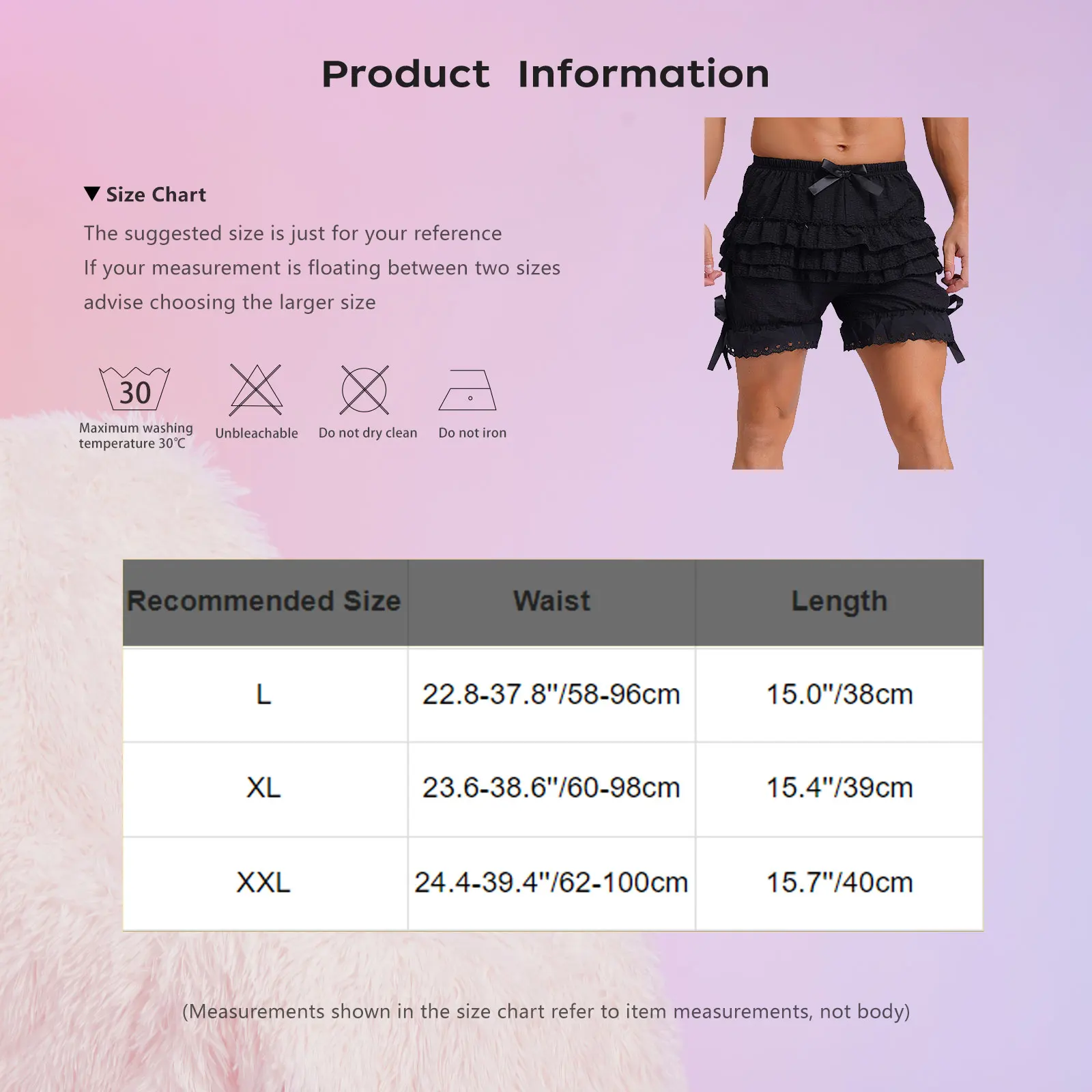 Men Bloomers Pumpkin Shorts Skirt Lace Ruffle Pants Culottes Maid Lolita Dress Safety Shorts for Drag Queen Transvestite Pants
