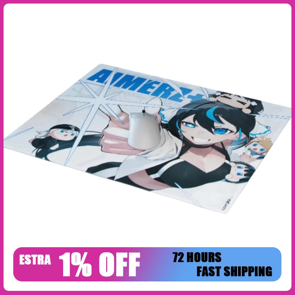 

PAN Esports Pulsar x Aimerz Yui Replicated Glass Mousepad Smooth Speed Mouse Pad Covering Primer For Valorant Pc Accessories