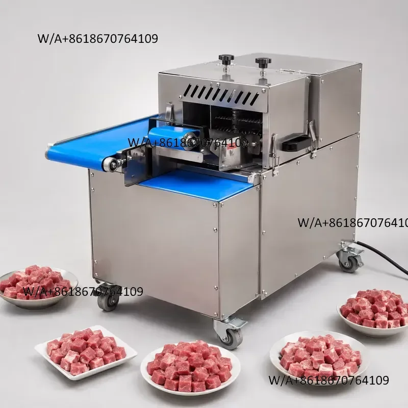 New MJ High Speed Meat Cube Cutting Machine Fully Automatic Beef Chicken Breast Dicer Meat Slicing Machine 1 Year Warranty