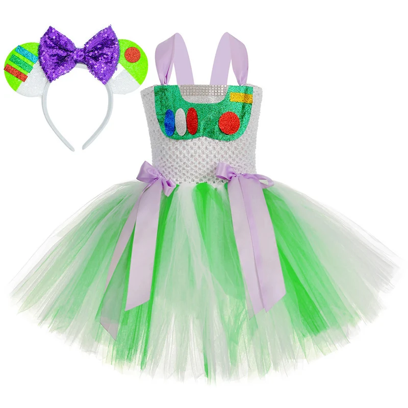 Toy Bus Lightyear Costumes for Girls Christmas Halloween Lined Tutu Dress Kids Birthday Outfit New Years Children Toys Clothes image 3