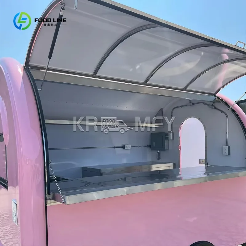 중국에서 인기리에 판매되는 이동식 케이터링 푸드 트레일러 판매, 완비된 주방 장비를 갖춘 푸드 트럭 트레일러
