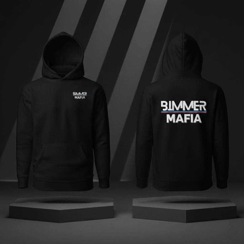 BMW هوديي BIMMER MAFIA أسود Bmw البلوز Bmw قميص تصميم BMW هوديي BMW سترة الطاقة والنمط اليومي للجنسين هوديس