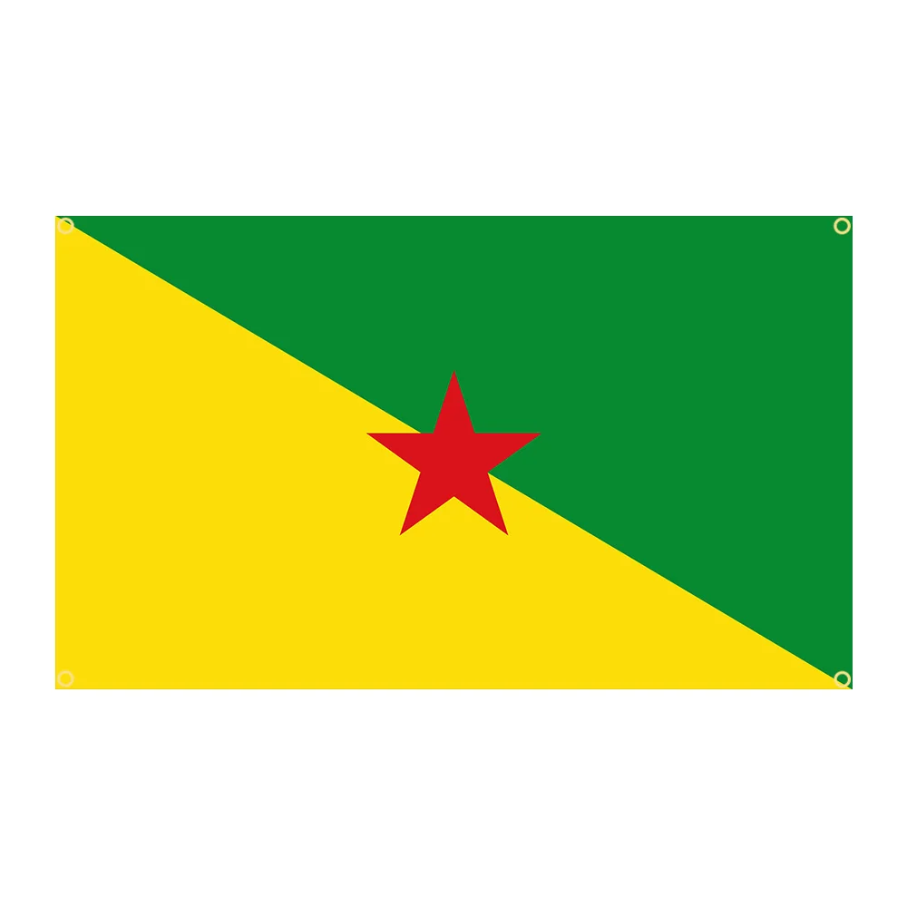 90x150cm French Guiana Flag Polyester Printed Star Banner Home or Outdoor For Decoration Tapestry