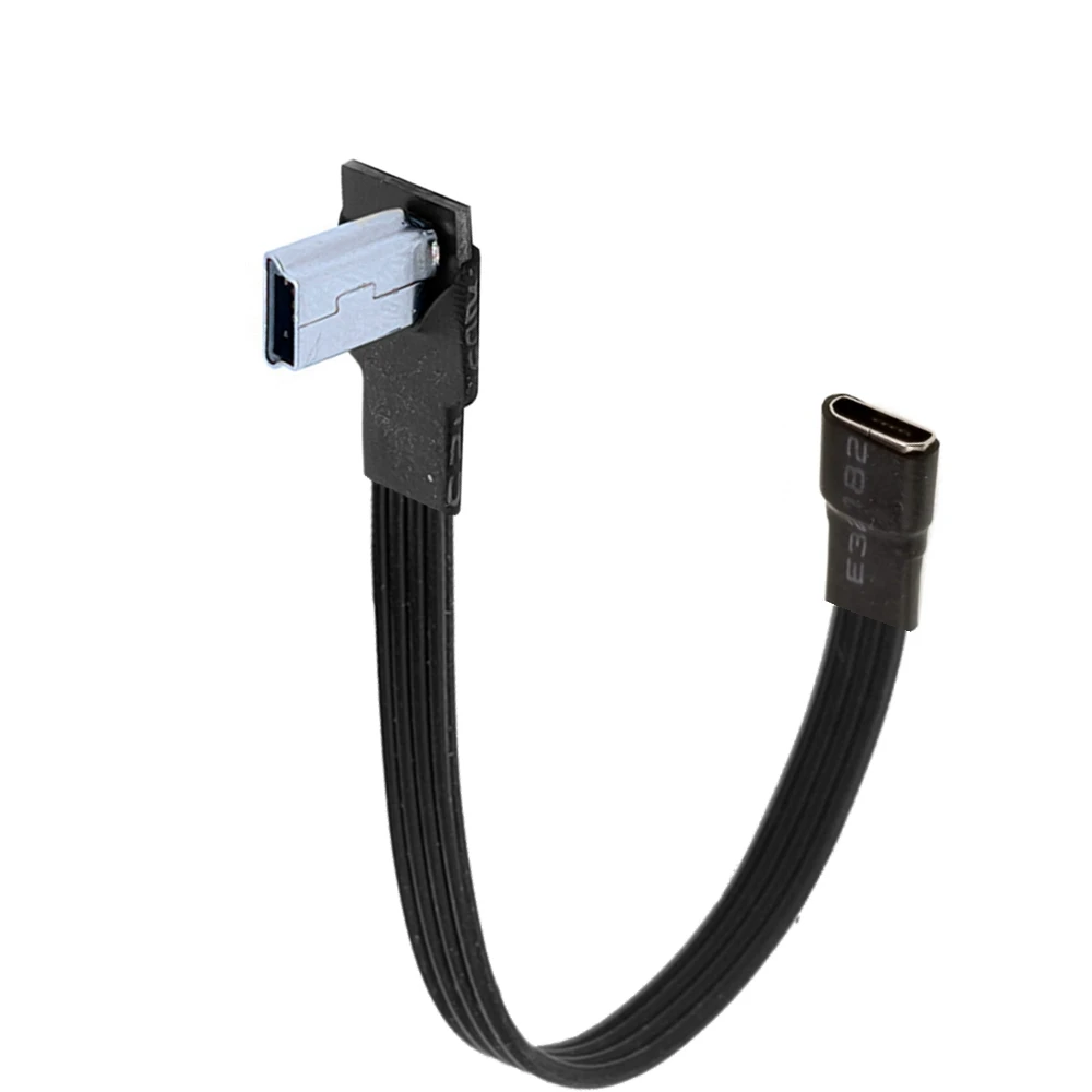 Mini USB Female to Type-C Male to MINI Micro Charging Adapter 0.1M 0.3M 1M 2M 3M Silicone Cable Flexible T-Port Data Cable