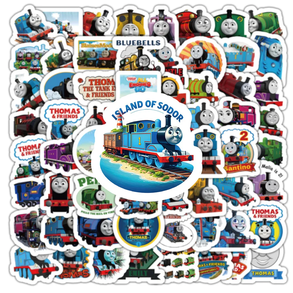 Autocollants waterproof Thomas et ses amis, stickers, train, DIY, téléphone, bagage, ordinateur portable, jouet pour enfants, cadeaux