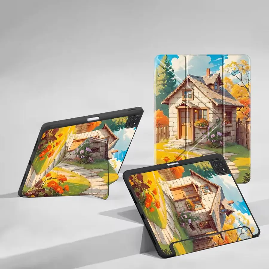 Holder Cover Tablet Case For iPad Mini 6 7 Pro 2025 Pro 11th 10th 9th 8th 7th 12.9inch Air 4 5 M3 M2 1 2 M4 11inch Villa House