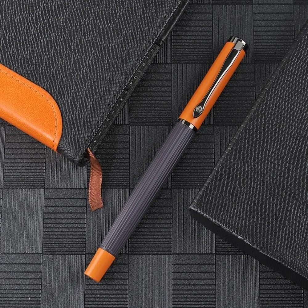 

Brushed Texture Luxury Metal Fountain Pen Smooth Writing High-end Calligraphy Fountain Pen 0.5mm Exquisite Business Fountain Pen