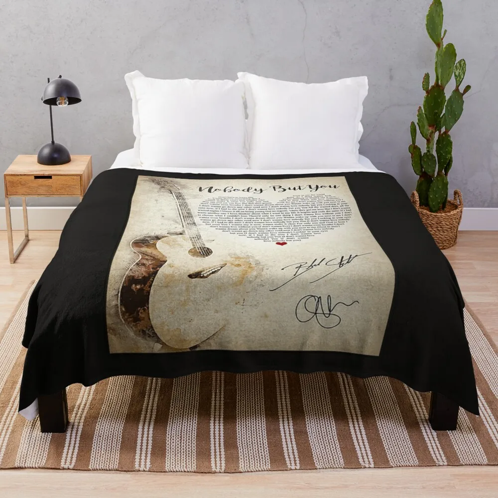 

Nobody But You Lyrics Blake Shelton Signature Poster Throw Blanket Travel Blanket Kawaii Blanket Beach Blanket