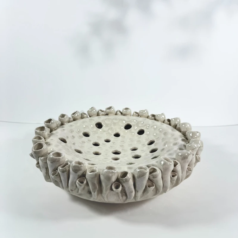 Hotel project unique abstract design handmade ceramic tray