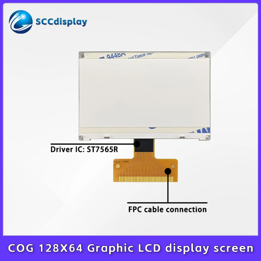 Small instrument 12864 LCD display screen SJXD12864-1002 high contrast COG 128*64 dot matrix screen LED white light