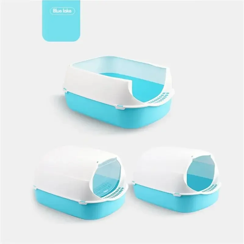 Closed Sandbox Cats Sanitary Tray Splash Proof Clean Basin Anti Flip Over Odor Proof Pet Accessories Pet Litter Box Plastic