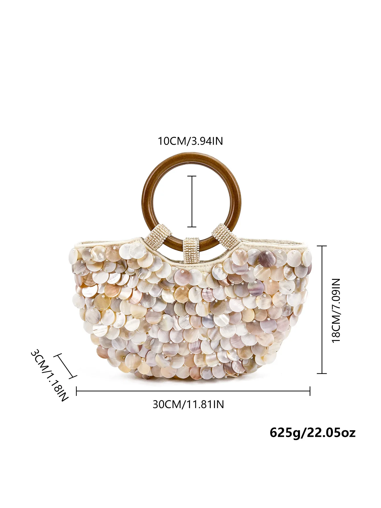 Golden Round Bead Handmade Bead Chain Bag, Light Luxury, Niche Design, Retro Small Square Bag, Crossbody Shoulder Bag