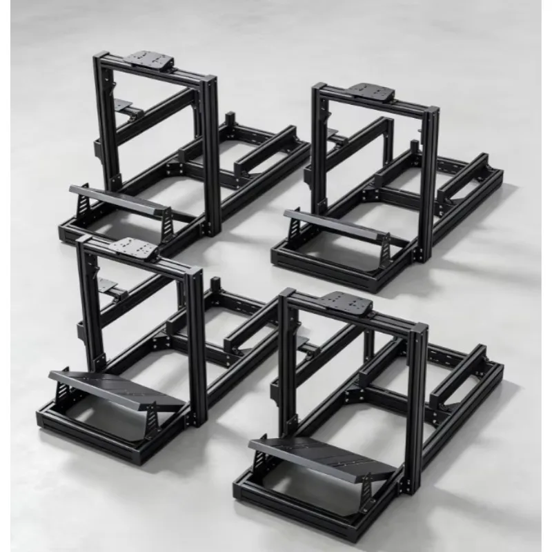 Custom Wholesale 4080 Aluminum Profile Sim Racing Rig Cockpit Adjustable Racing Simulator Frame  Direct Drive Wheel Pedals